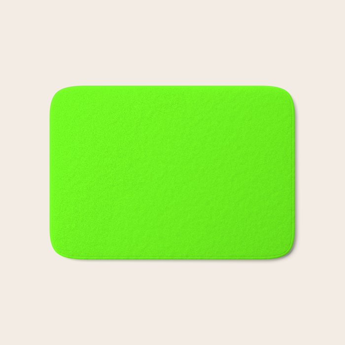 fluorescent neon green Bath Mat Gallery Image 1