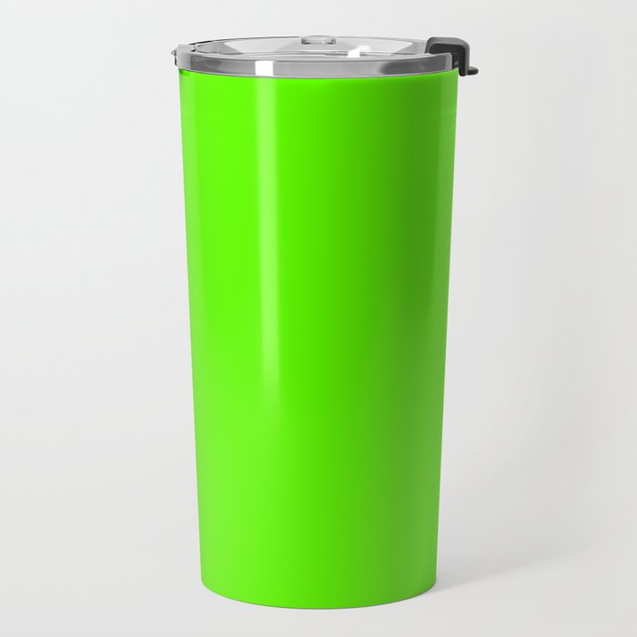 fluorescent neon green Travel Mug Gallery Image 2
