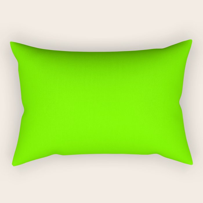 fluorescent neon green Rectangular Pillow Gallery Image 1