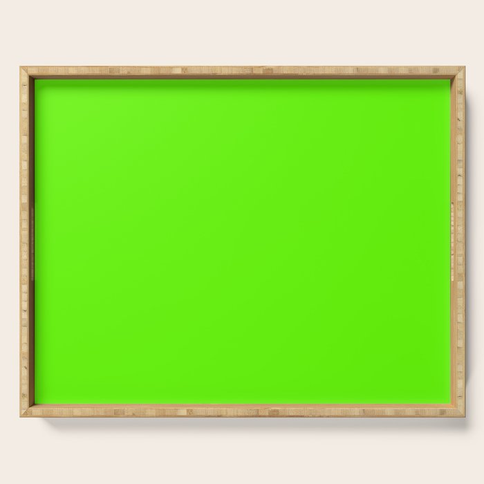 fluorescent neon green Serving Tray Gallery Image 1