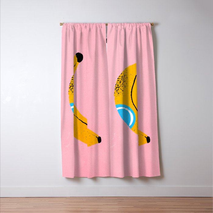 Banana Pop Art Window Curtain Gallery Image 3