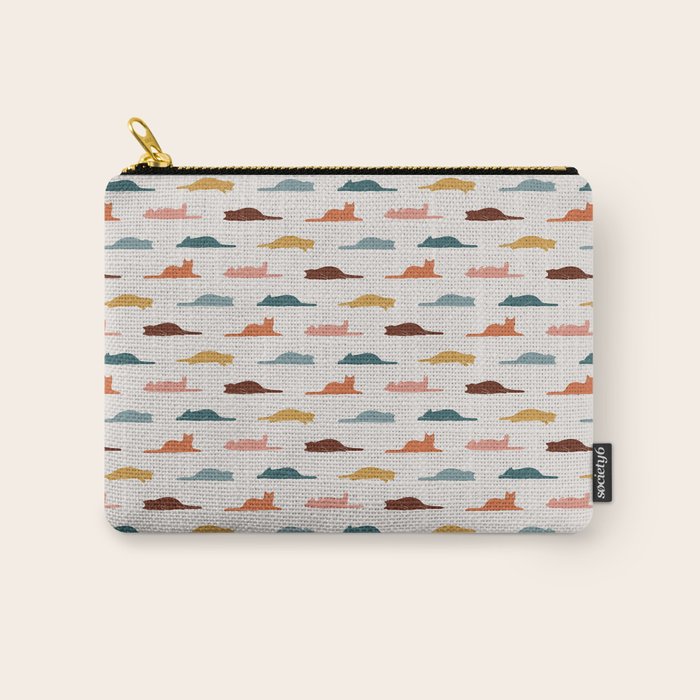 Lazy Cat Pattern Carry All Pouch Gallery Image 1