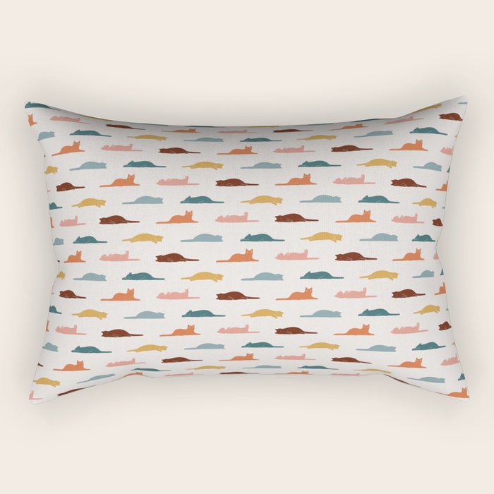 Lazy Cat Pattern Rectangular Pillow Gallery Image 2