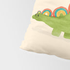 Rainbow colored dinosaur (stegosaurus) Pillow Sham Gallery Image 4