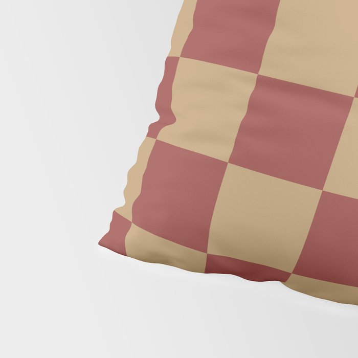 Wheatberry x Rust Mixed Checker Pillow Sham Gallery Image 4