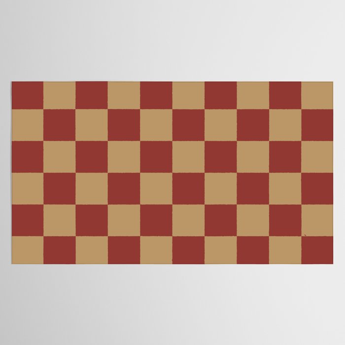 Wheatberry x Rust Mixed Checker Tablecloth Gallery Image 2