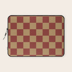 Wheatberry x Rust Mixed Checker Laptop Sleeve Gallery Image 1