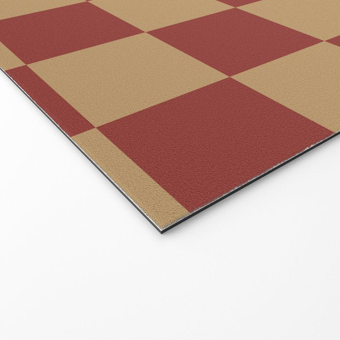 Wheatberry x Rust Mixed Checker Welcome Mat Gallery Image 2