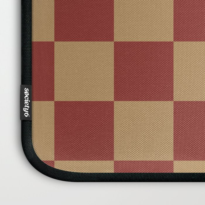 Wheatberry x Rust Mixed Checker Laptop Sleeve Gallery Image 3