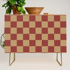 Wheatberry x Rust Mixed Checker Credenza Gallery Image 1