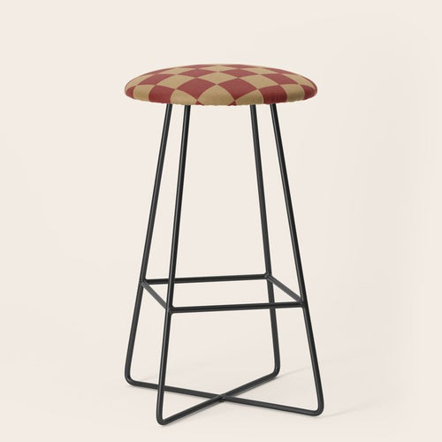 Wheatberry X Rust Mixed Checker Stool Gallery Image 1