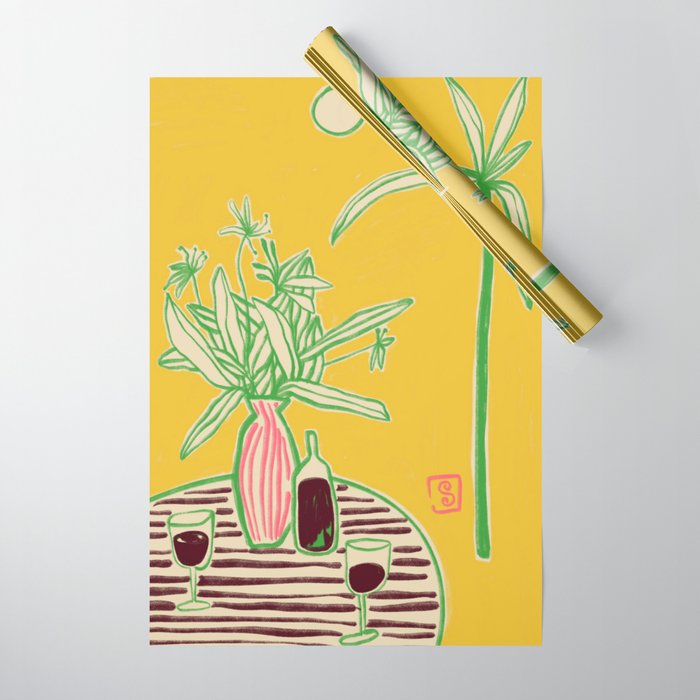 CONVERSATION BY THE SEA Wrapping Paper Gallery Image 1