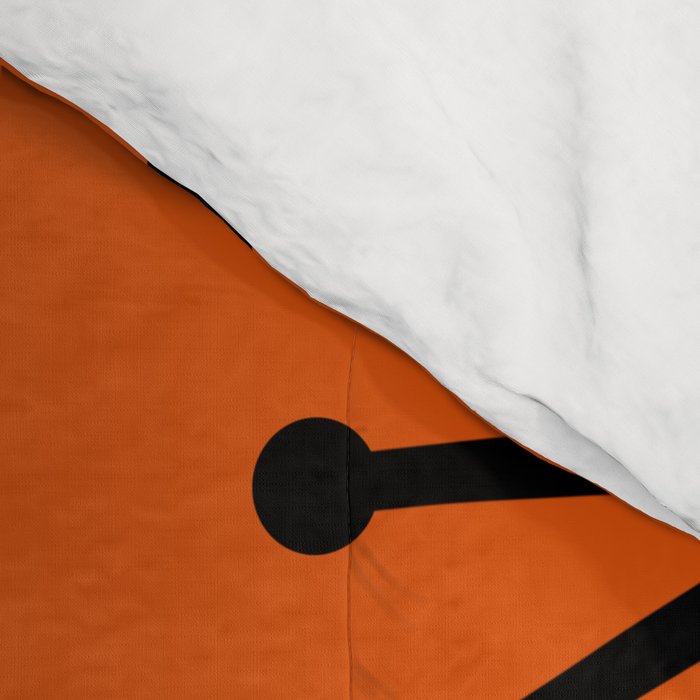 Mid Century Modern Atomic Groove Funky Retro 50s 60s Abstract Hot Pink Orange Black Comforter Gallery Image 4