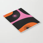 Mid Century Modern Atomic Groove Funky Retro 50s 60s Abstract Hot Pink Orange Black Notebook Gallery Image 3