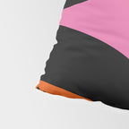 Mid Century Modern Atomic Groove Funky Retro 50s 60s Abstract Hot Pink Orange Black Pillow Sham Gallery Image 4