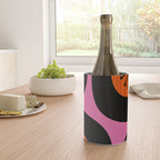 Mid Century Modern Atomic Groove Funky Retro 50s 60s Abstract Hot Pink Orange Black Wine Chiller Gallery Image 4