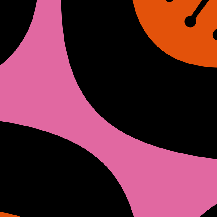 Mid Century Modern Atomic Groove Funky Retro 50s 60s Abstract Hot Pink Orange Black Coffee Mug Gallery Image 2