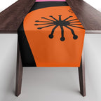 Mid Century Modern Atomic Groove Funky Retro 50s 60s Abstract Hot Pink Orange Black Table Runner Gallery Image 1