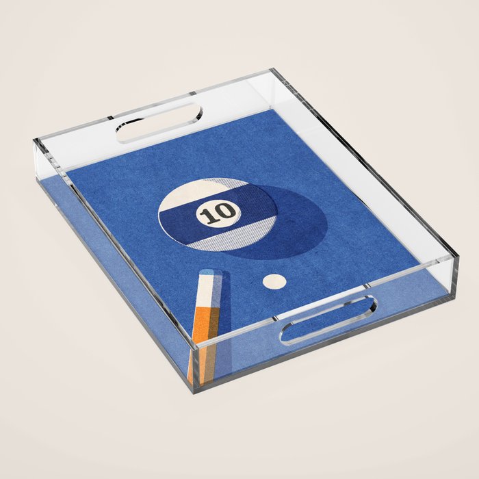 BALLS / Billiards - ball 10 I Acrylic Tray Gallery Image 1