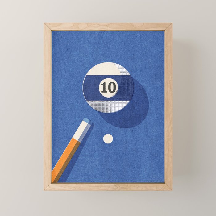BALLS / Billiards - ball 10 I Mini Art Print Gallery Image 1