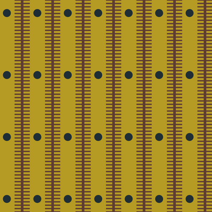Stripes With Lines and Dots pattern olive and brown Coffee Mug Gallery Image 2