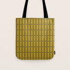 Stripes With Lines and Dots pattern olive and brown Tote Bag Gallery Image 1