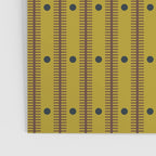 Stripes With Lines and Dots pattern olive and brown Poster Gallery Image 3