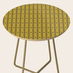 Stripes With Lines and Dots pattern olive and brown Side Table Gallery Image 2