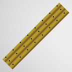 Stripes With Lines and Dots pattern olive and brown Table Runner Gallery Image 3