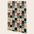 Retro Flowers Check Pattern I Wallpaper Gallery Image 2