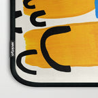 Mid Century Modern abstract Minimalist Fun Colorful Shapes Patterns Ikea Yellow & Blue Laptop Sleeve Gallery Image 3