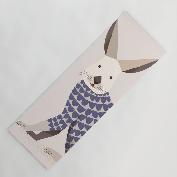 Whimsical European Hare Yoga Mat