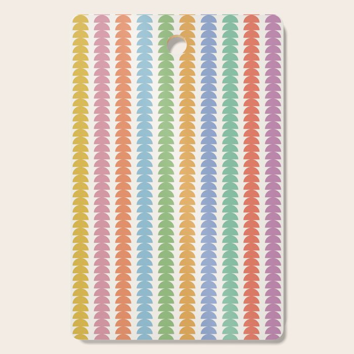 Maude Pattern - Retro Rainbow Cutting Board Gallery Image 1