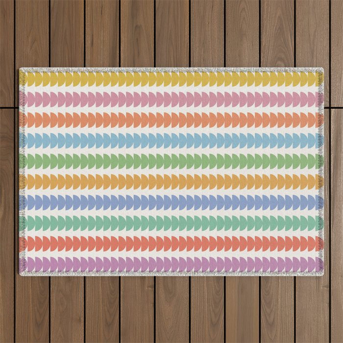 Maude Pattern - Retro Rainbow Outdoor Rug Gallery Image 1