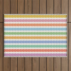 Maude Pattern - Retro Rainbow Outdoor Rug Gallery Image 1