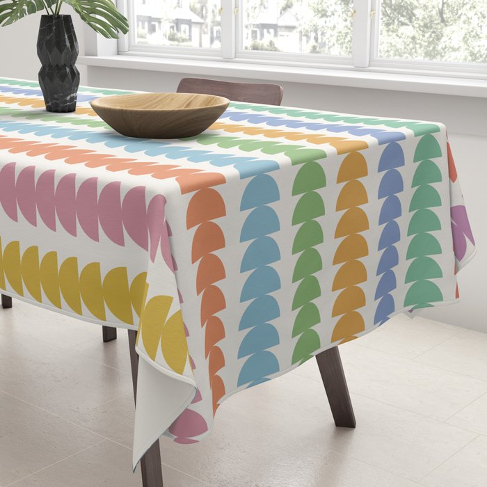 Maude Pattern - Retro Rainbow Tablecloth Gallery Image 3