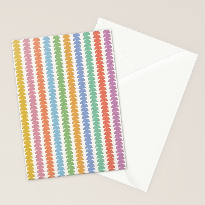 Maude Pattern - Retro Rainbow Stationery Card Gallery Image 2