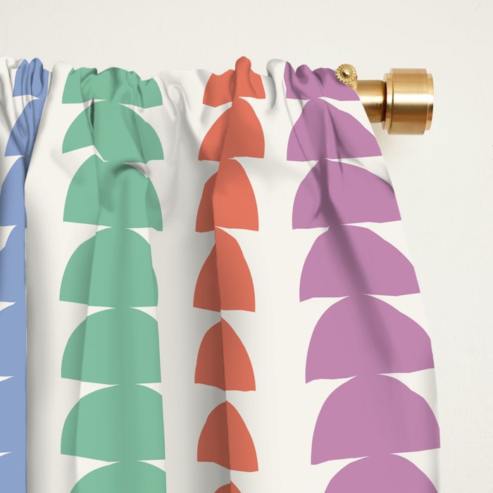Maude Pattern - Retro Rainbow Window Curtain Gallery Image 2