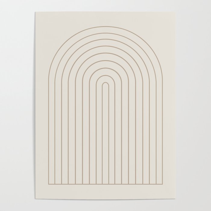 Minimal Arch XI Natural Neutral Modern Geometric Lines Poster Gallery Image 4