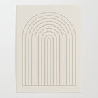 Minimal Arch XI Natural Neutral Modern Geometric Lines Poster Gallery Image 4