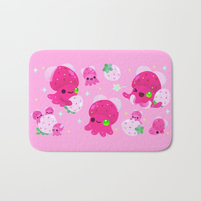 Strawberry squid Bath Mat Gallery Image 1