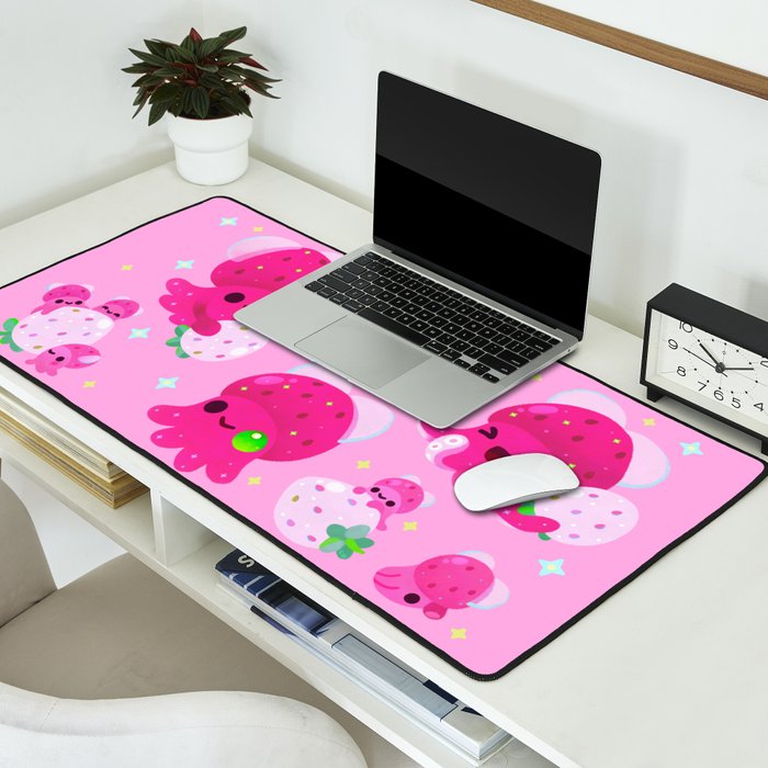 Strawberry squid Desk Mat Gallery Image 2