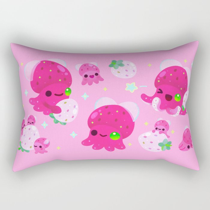 Strawberry squid Rectangular Pillow Gallery Image 1