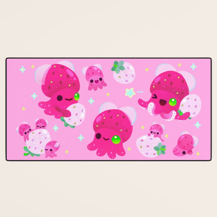 Strawberry squid Desk Mat Gallery Image 3