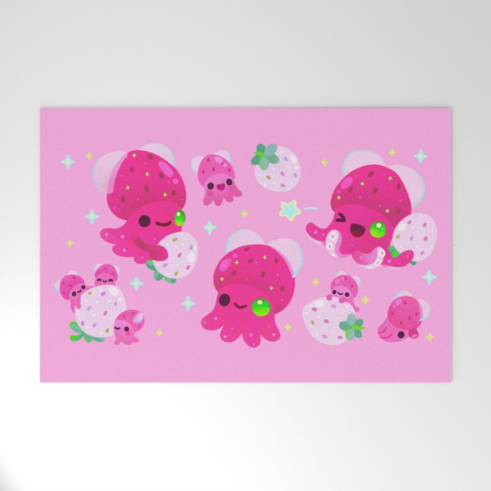 Strawberry squid Welcome Mat Gallery Image 1
