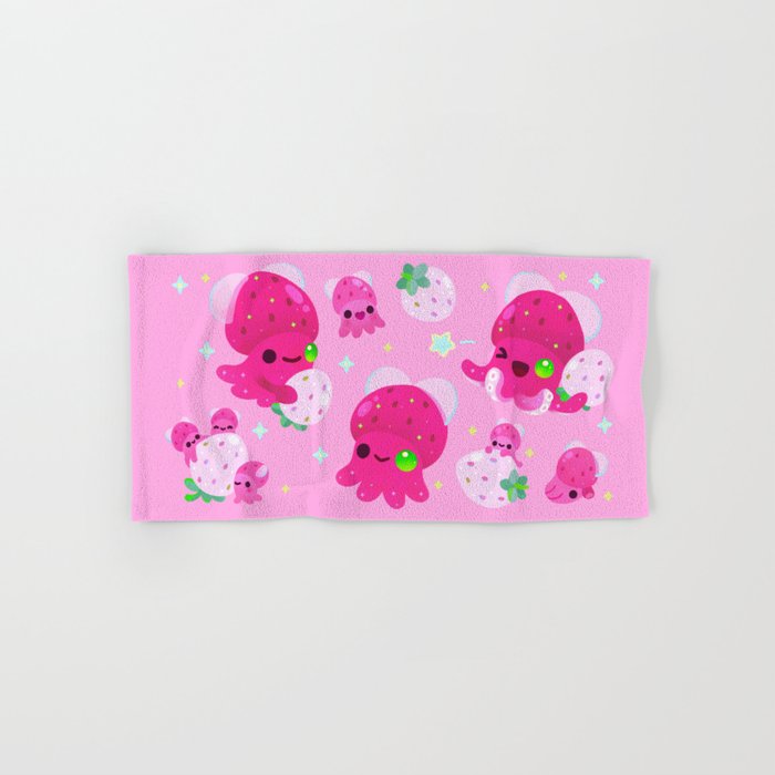 Strawberry squid Bath Towel Gallery Image 1