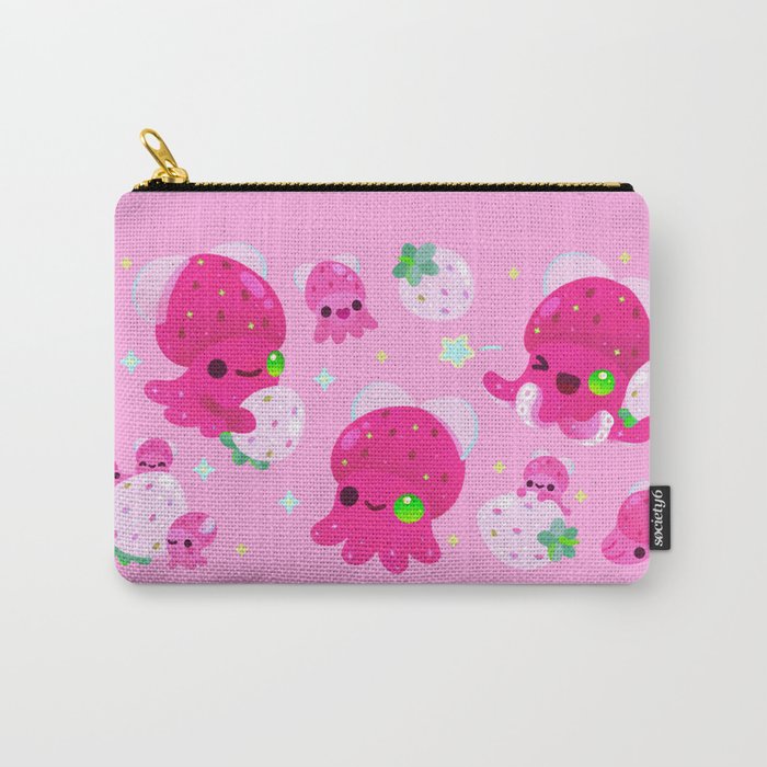 Strawberry squid Carry All Pouch Gallery Image 1