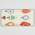 Mid Century Modern Christmas Baubles Desk Mat Gallery Image 3