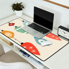 Mid Century Modern Christmas Baubles Desk Mat Gallery Image 2