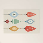 Mid Century Modern Christmas Baubles Welcome Mat Gallery Image 1